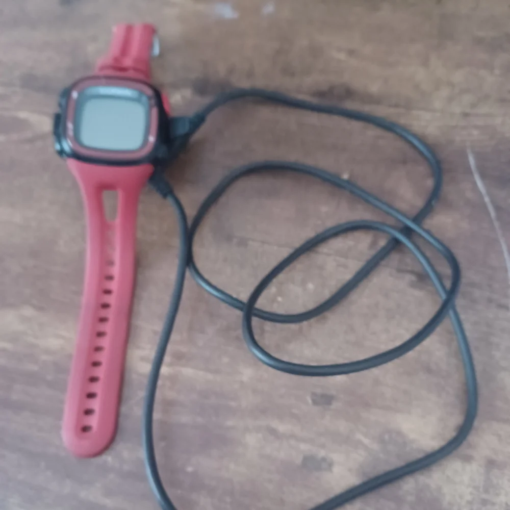 Red/Black Garmin Forerunner 15 smartwatch (comes w/ charger)